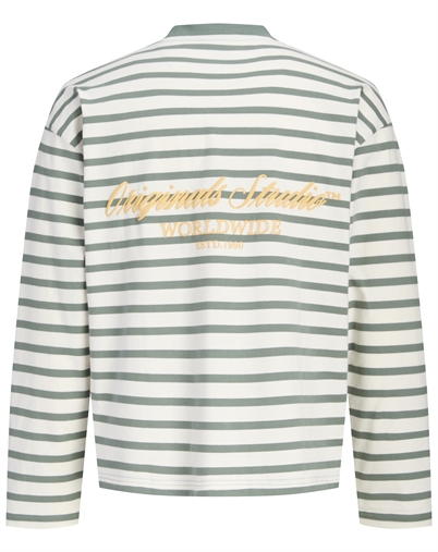 Jack & Jones Junior - JORNorrebro Stripe Crew Neck Trøje - Laurel Wreath